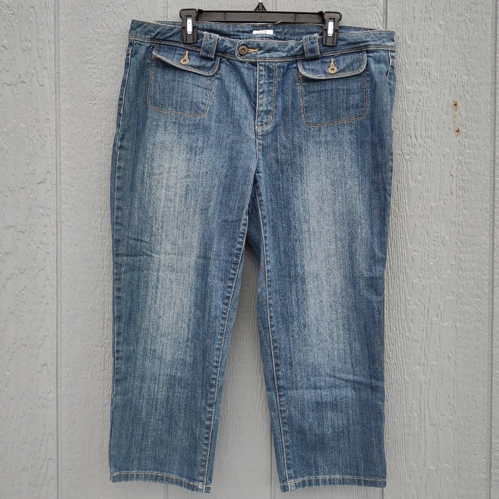 Liz & Co Stretch Denim Capris Size‎ 16